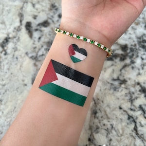 Free Palästina-palästinensische Flagge temporäre Tattoo: Wasserdichte Kunst für Gesicht / Körper