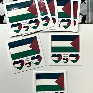 Free Palestine Palestinian Flag Temporary Tattoo: Waterproof Face/Body Art image 2