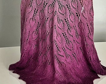 Handknit lace shawl | Hand Knit Lace Scarf | HandKnit Triangle Shawl | Bridal Shawl | Handknit shawl | Lace Shawl | Knitting