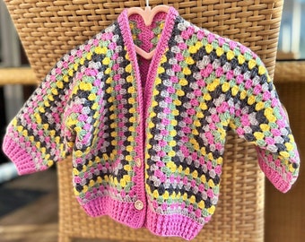 Handmade Crochet Baby Cardigan, Crochet Baby girl cardigan, Handmade baby cardigan, Baby gift