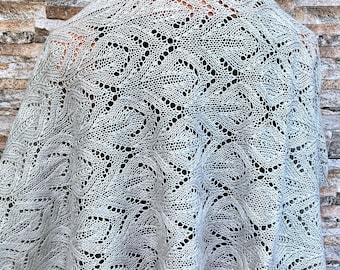 Hand knit shawl | Hand knit lace shawl | Handknit long scarf | Knitting | Hand knit lace shawl | Bridal Shawl | Knit Shawl | Handknit Scarf