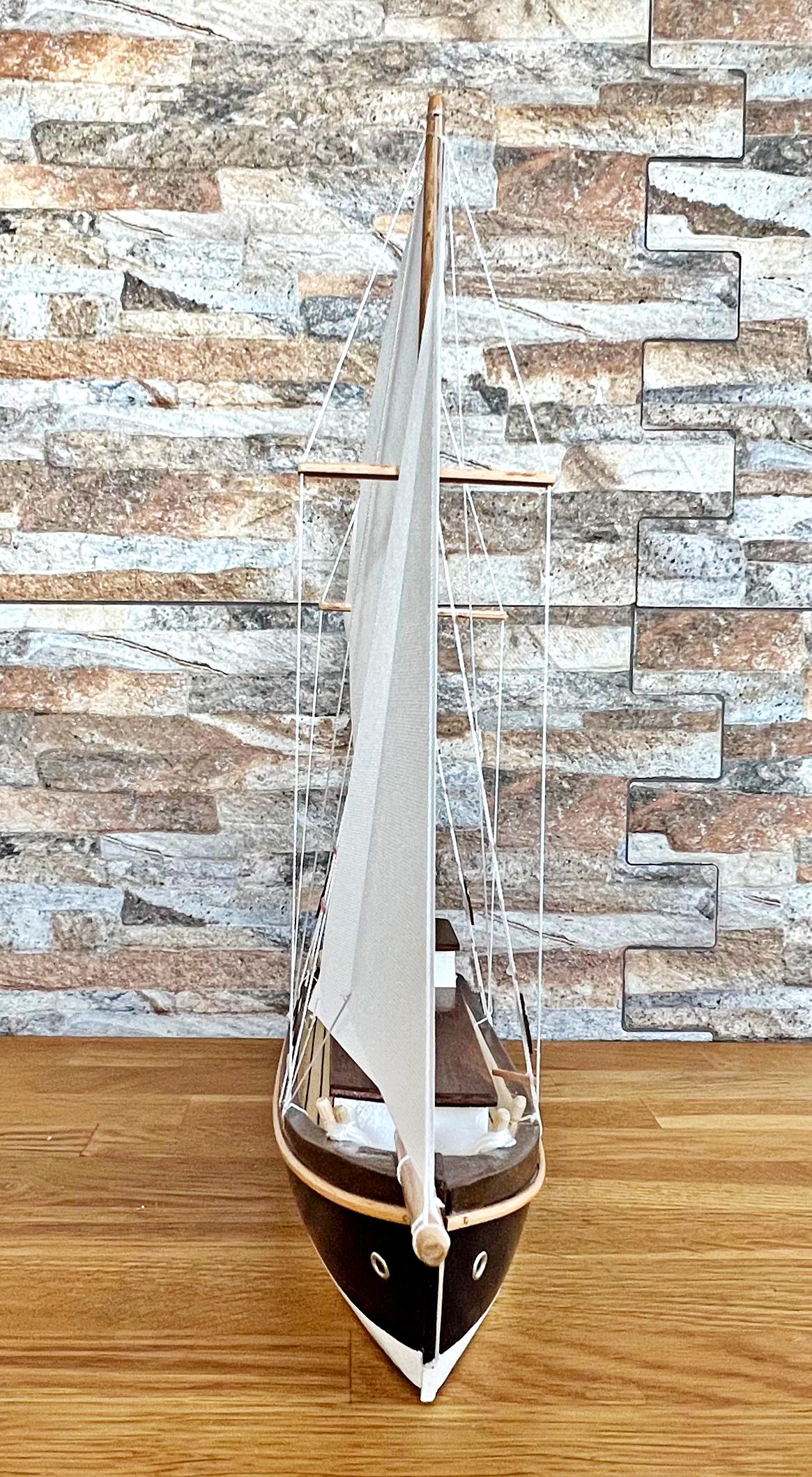 Sailboat Models , Handmade Wooden Sail Boat Model 12 Inches , Wood ...