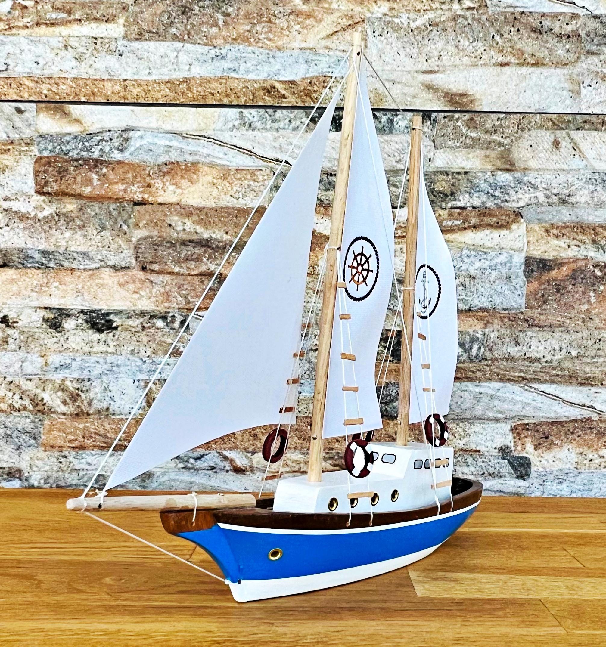 Sail Model Sailboat Models , Handmade Wooden Sail Boat Model 9 Inches , Wood ...