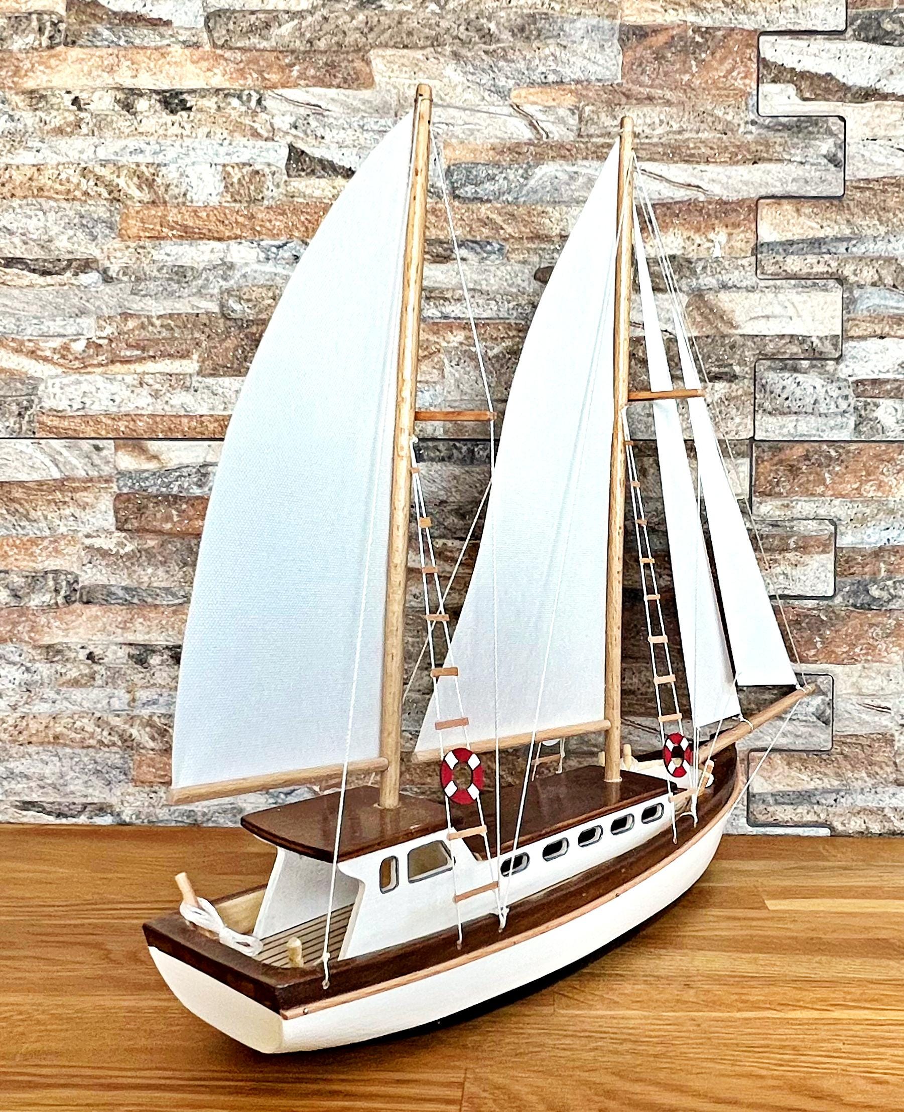 Sail Model Sailboat Models , Handmade Wooden Sail Boat Model 12 Inches , Sailing ...