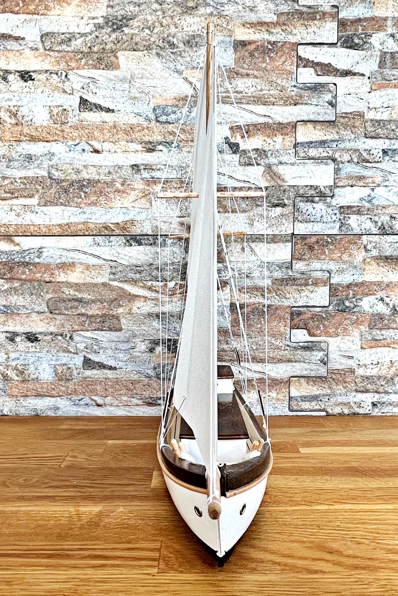 Sail Model Sailboat Models , Handmade Wooden Sail Boat Model 12 Inches , Sailing ...