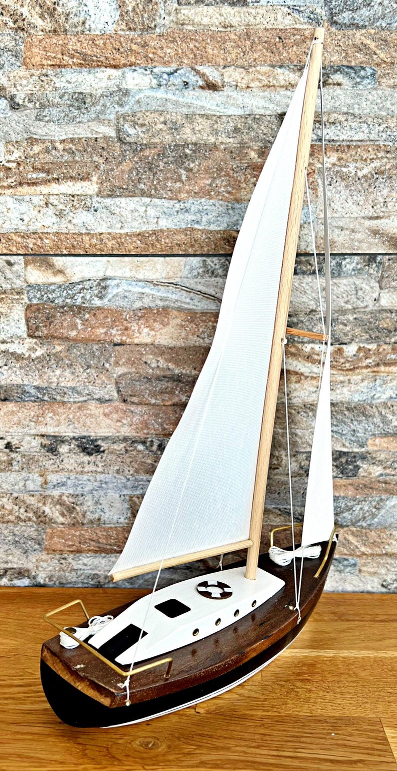Sail Model Model Sailboat , Handmade Wooden Sail Boat Model , Sailboat Decor - Etsy