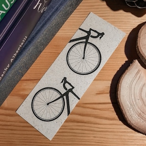 Lesezeichen 5er Set Fahrrad, Graspapier, Rennrad, Gravelbike,  nachhaltig, kleines Geschenk Ostern