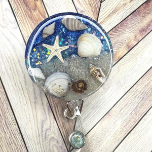 Beach Sea Shell Badge Reel