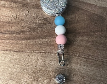 Trans Flag Badge Reel