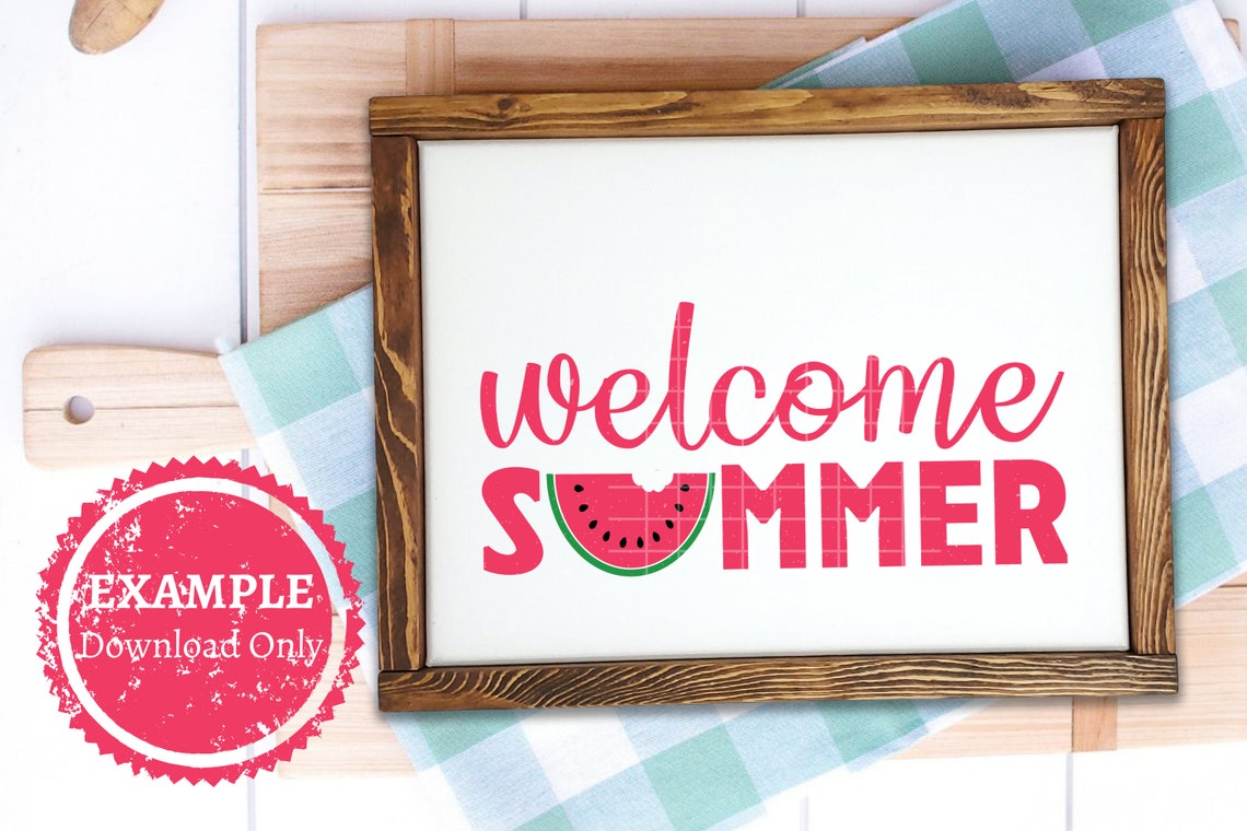 Download DIGITAL: Welcome Summer Watermelon SVG PNG Print diy | Etsy