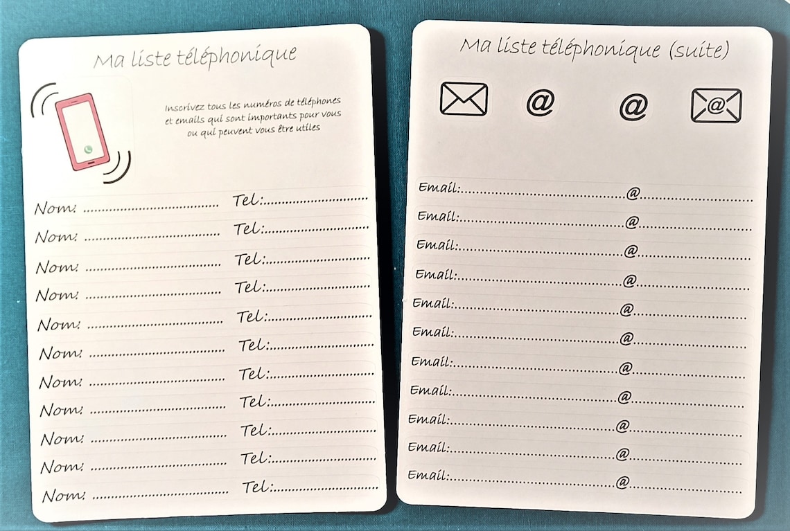 Stickers Liste téléphonique Etsy