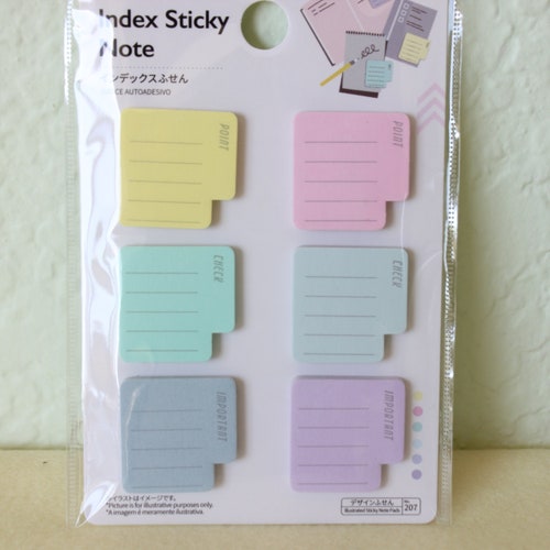 Mini Index Sticky Note for Textbook Note Craft Design Memo Etsy