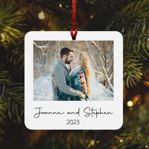 Our First Christmas Ornament, Personalized Photo Ornament, Custom Photo Gift, Couples Christmas Gift, Holiday Gifts For Her, For Daughter