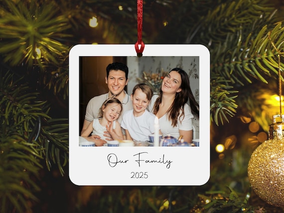Personalized Photo Ornament, Polaroid Ornament, Custom Photo Gift, Couples Christmas Gift, Holiday Gifts For Her, For Daughter, For Mom