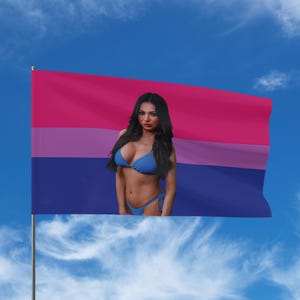 Custom Bisexual Pride Flag, LGBTQIA Flag, Pride Flag Decor, Personalized Wall Tapestry, Bisexual Gifts, Pride Parade Merch, Christmas Gifts