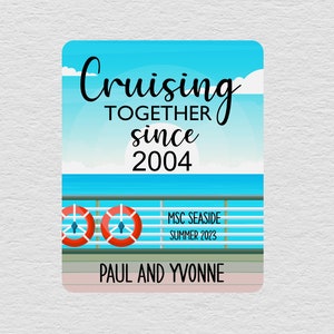 Anniversary Cruise Magnet, Personalized Cruise Door Magnets, Custom Cruise Sign, Door Decor For Cruise, Cruise Gifts For Women, For Couple