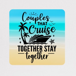 Couples That Cruise Magnet, Anniversary Cruise Magnet, Door Decor For Cruise, Magnetic Cruise Sign, Cruise Gifts For Women, For Couple