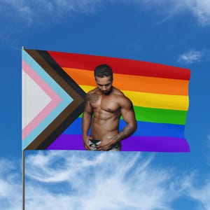 Custom Pride Flag, LGBTQIA Flag Custom, Pride Flag Decor, Rainbow Flag, Personalized Wall Tapestry, Pride Parade Merch, Anniversary Gifts