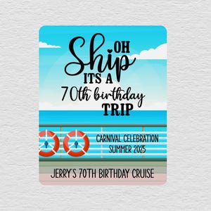70th Birthday Cruise Magnet, Personalized Cruise Door Magnets, Custom Cruise Sign, Door Decorations For Cruise, Cruise Gifts For Women