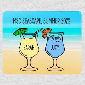 Custom Cruise Door Magnet, Cruise Door Sign, Personalized Door Decorations, Drinking Cruise, Birthday Cruise Gift, Cruise Gifts For Her