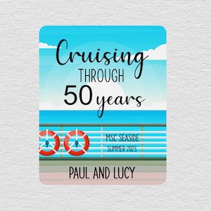 Anniversary Cruise Magnet, Personalized Cruise Door Magnets, Custom Cruise Sign, Door Decor For Cruise, Cruise Gifts For Women, For Her