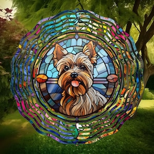 Toupie à vent Yorkshire Terrier, décoration de cour pour chien, décoration de jardin en plein air, décoration de terrasse, cadeaux pour chien, cadeaux yorkshires, cadeaux jardin, pour les amoureux des chiens