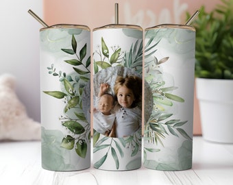 Photo Tumbler, Floral Cup, Travel Mug Custom, Personalized Tumbler, Insulated Cup, Picture Gifts For Her, Mom Gift, Mothers Day Gift For Mom