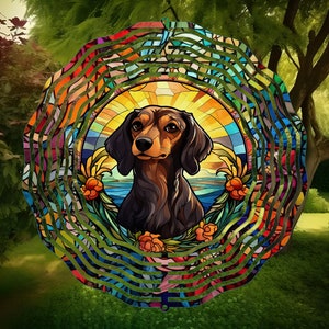 Dachshund Wind Spinner, Dog Yard Decor, Garden Decor, Sausage Dog Gift, Weiner Dog Gifts, Daschund Gifts, For Dog Lovers, Garden Gifts