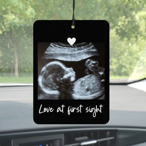 Baby Scan Photo, Personalized Car Air Freshener, Sonogram Gift, Custom Pregnancy Announcement, Ultrasound Gift, For Boyfriend, For Him