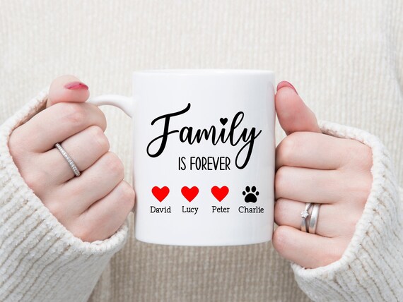 Custom Family Mug, Kids Names Mug, Coffee Mug, Mom Gift From Kids, Children Names Gift, Birthday Gift For Mom, For Her, From Daughter