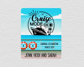Cruise Mode On, Cruise Door Magnets, Custom Cruise Sign, Stateroom Decor, Personalized Door Decorations For Cruise, Cruise Gifts For Women