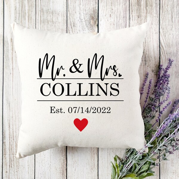 Mr and Mrs Pillows Etsy
