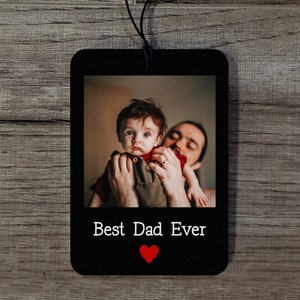 El mejor papá del mundo, ambientador para coche, accesorios para coche para hombres, regalo con foto para papá, regalo para papá, regalo personalizado para él, regalo de cumpleaños para papá imagen 2