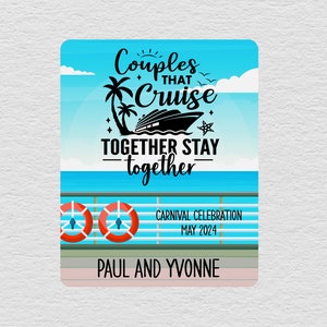 Couples That Cruise Magnet, Personalized Cruise Door Magnets, Anniversary Cruise Sign, Custom Door Decor For Cruise, Cruise Gift, For Couple