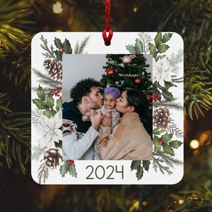 Personalized Christmas Decorations, Custom Tree Ornament, Christmas Photo Ornament, Christmas Keepsakes, Holiday Gifts For Her, For Couple