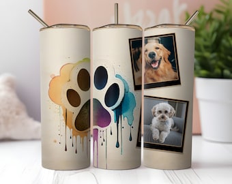 Custom Pet Tumbler, Personalized Insulated Cup, Travel Mug With Photo, Dog Gifts, Cat Gifts, Photo Gifts, Birthday Gift For Mom, For Her