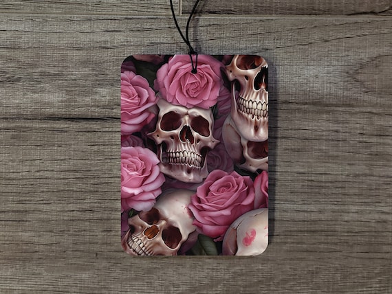 Skull and Pink Roses Air Freshener, Car Accessories for Women, Car Gift,  Pastel Goth, Car Freshie, Rose Skull Gift, Gothic Gifts for Her 