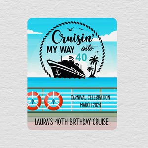 40th Birthday Cruise Door Magnet, Custom Cruise Sign, Personalized Cruise Door Magnets, Door Decorations For Cruise, Cruise Gifts For Women