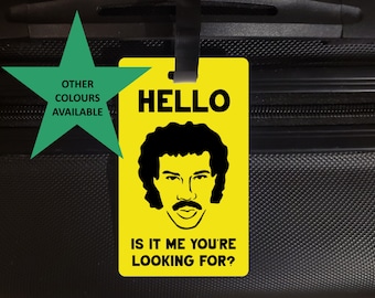 Lionel Richie Luggage Tag, Funny Bag Tag, Travel Tag, Suitcase Tag, Travel Gift Ideas, Luggage Accessories, Funny Birthday Gift For Her