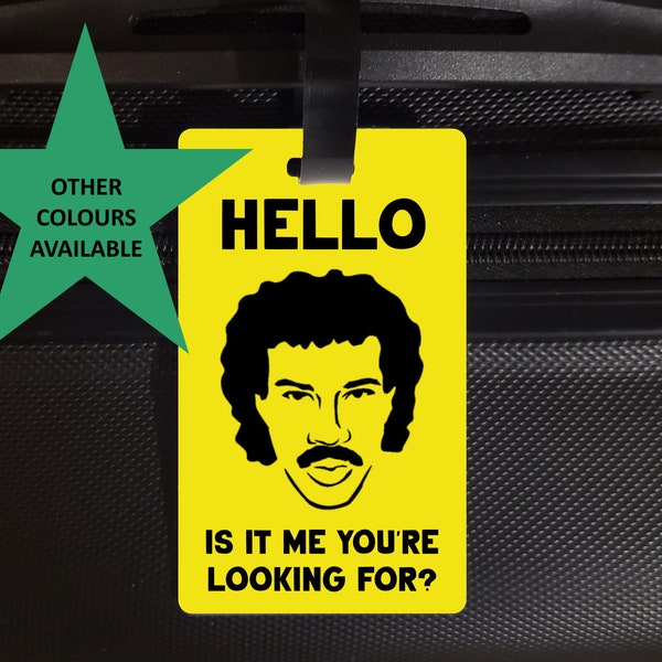 Lionel Richie Luggage Tag, Funny Bag Tag, Travel Tag, Suitcase Tag, Travel Gift Ideas, Luggage Accessories, Funny Birthday Gift For Her