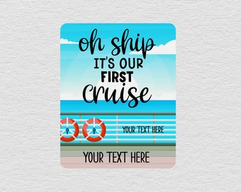 First Cruise Magnet, Personalized Cruise Door Magnets, Custom Cruise Sign, Door Decor For Cruise, Stateroom Decor, Cruise Gifts For Women