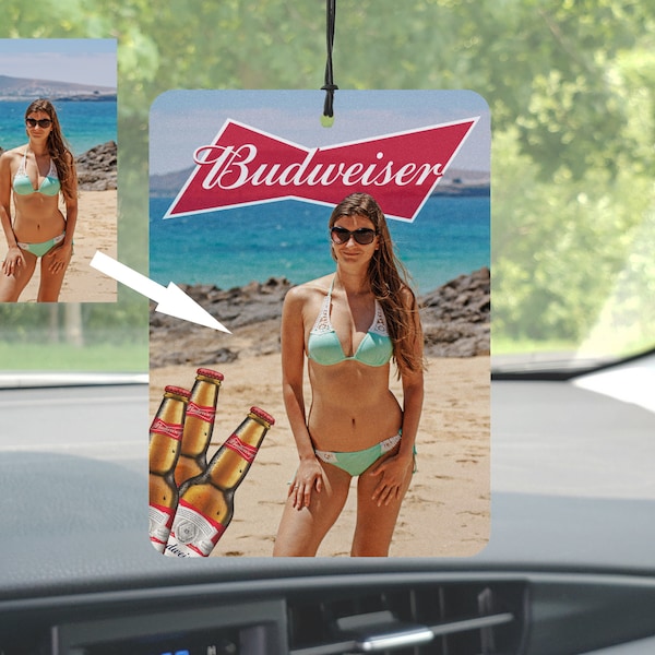 Beer Poster, Custom Air Freshener, Boyfriend Gift, Car Accessories For Men, Personalized Photo Gift, Anniversary Gifts For Boyfriend, For BF