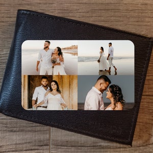 Insertion de portefeuille personnalisée, collage photo, carte portefeuille pour petit ami, cadeau personnalisé pour homme, cadeau d'anniversaire pour mari, pour lui
