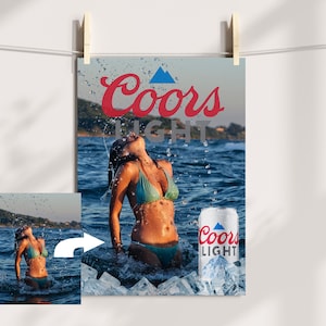 Beer Poster, Custom Print, Boyfriend Gift, Tiktok Trend, Sexy Gift, Personalized Photo Gift, Naughty Gifts, Anniversary Gift For Him, For BF