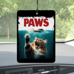 Paws Cat Air Freshener, Car Accessories For Women, Auto Decor, New Driver Gift, Funny Cat Gifts, Birthday Gift For Her, For Boyfriend