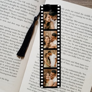 Custom Metal Bookmark, Film Strip Bookmark, Personalized Photo Gift, Readers Gift, Book Lover Gifts, Anniversary Gift For Boyfriend, For BF