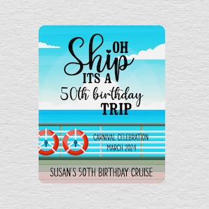 50th Birthday Cruise Magnet, Custom Cruise Sign, Personalized Cruise Door Magnets, Door Decorations For Cruise, Cruise Gifts For Women