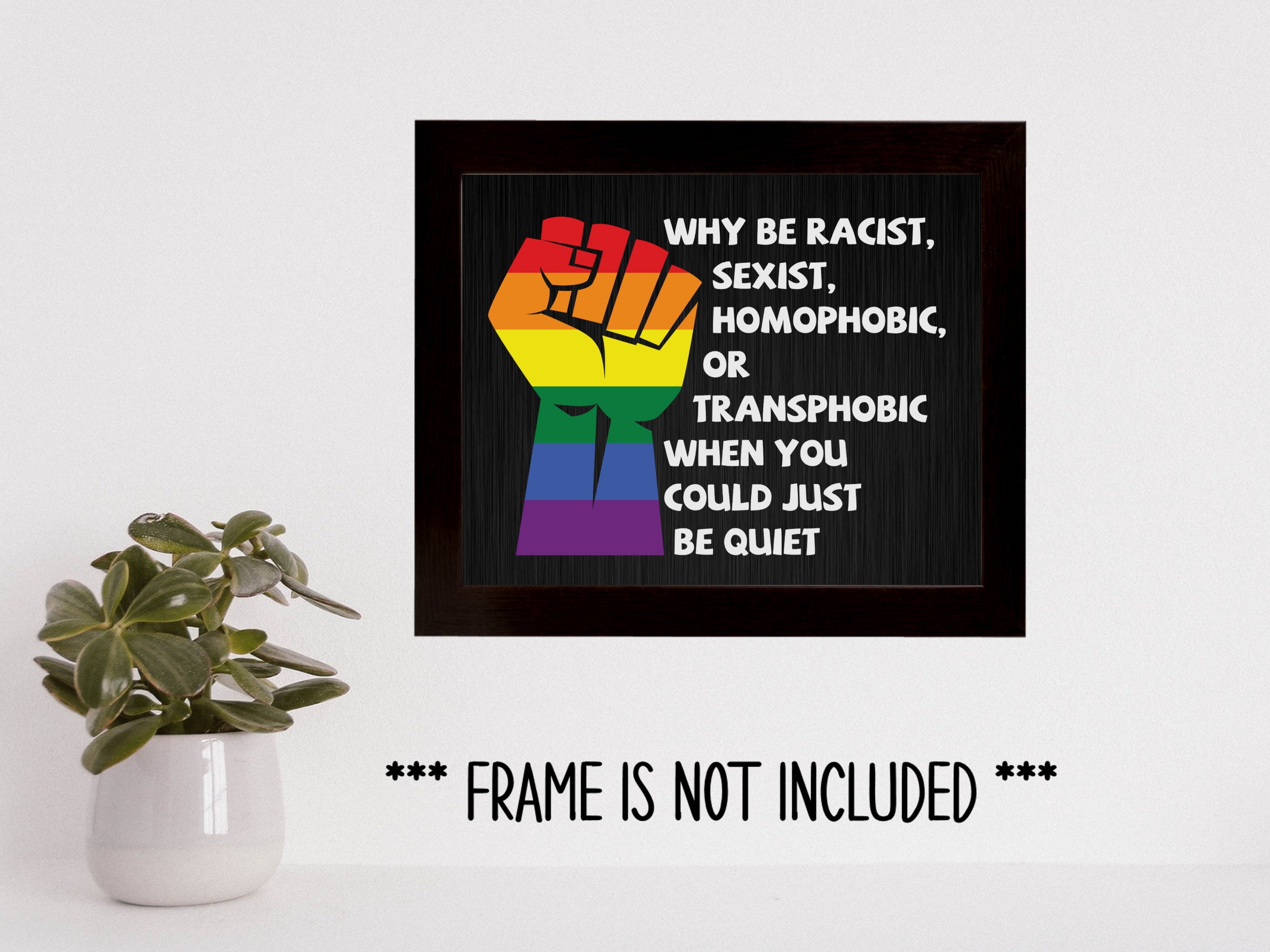 Gift Inclusion Sign Equality Sign, LGBTQ and BLM, Diversity Wall Art, Inclusion Sign ...