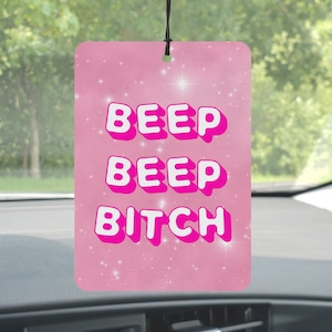 Beep Beep, Funny Car Air Freshener, Pink Car Accessories For Women, New Driver Gift, Christmas Gifts For Friend, Funny Gift For Her, For BFF
