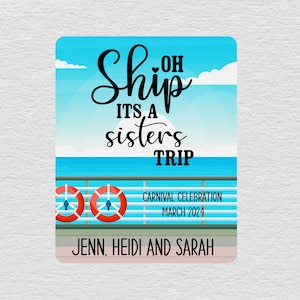 Sisters Cruise Door Magnet, Custom Cruise Sign, Personalized Cruise Door Magnets, Door Decorations For Cruise, Cruise Gifts For Women